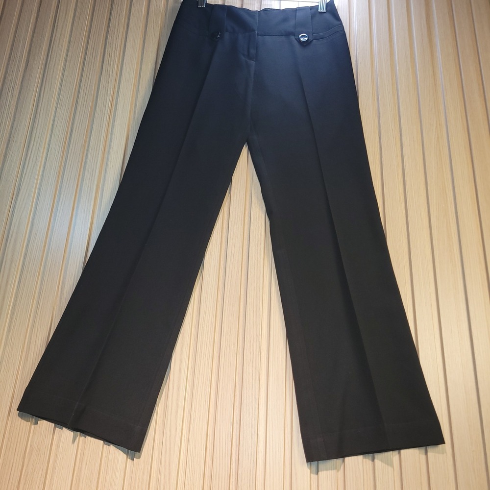 IZ BYER Womens Black New York Fit Wide Leg Dress Pants Size 3 Trouser Workwear